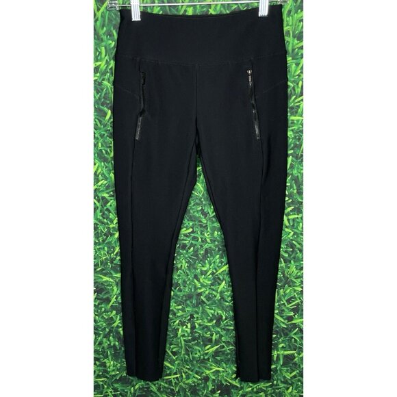 Athleta Stellar Tight Commute Work Travel Black XS Pants #870815 Zip Pockets - Picture 2 of 6